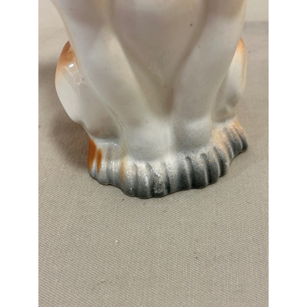 Vintage Ceramic Boxer Dog Decanter Seated Figurine with Cork Stopper Stopper - Picture 9 of 9